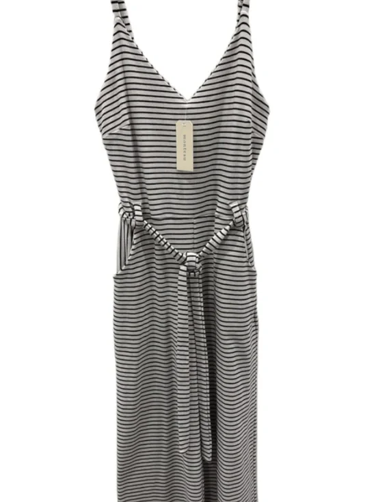 Monteau Striped Wide-Leg Culotte Jumpsuit | Size Medium - Picture 3 of 4